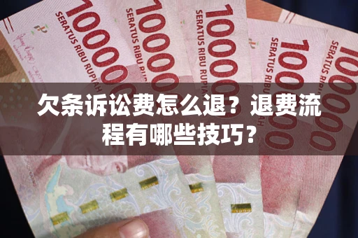 济南欠条诉讼费怎么退？退费流程有哪些技巧？