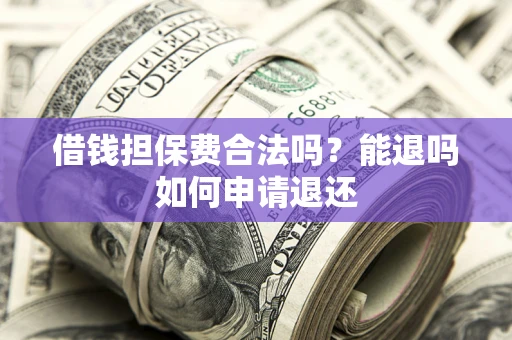 济南借钱担保费合法吗？能退吗如何申请退还