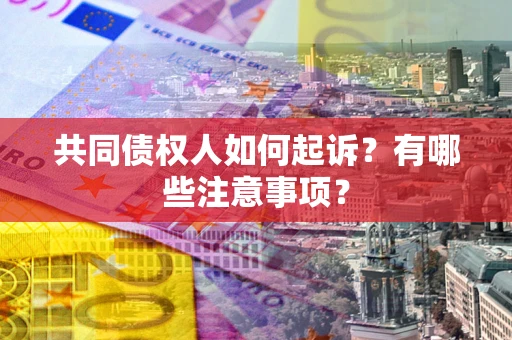 济南共同债权人如何起诉？有哪些注意事项？